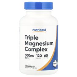 Nutricost Complexo Triplo de Magnésio 120 Cápsulas (150 mg por Cápsula)
