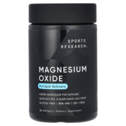 Sports Research Óxido de Magnésio 420 mg 90 Cápsulas Softgel