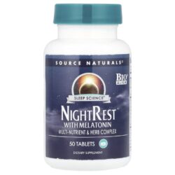 Source Naturals Sleep Science® NightRest™ com Melatonina 50 Comprimidos