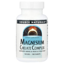 Source Naturals Complexo de Quelato de Magnésio 100 mg 100 Comprimidos