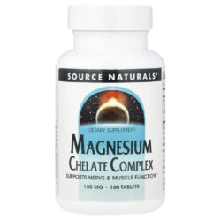 Source Naturals Complexo de Quelato de Magnésio 100 mg 100 Comprimidos