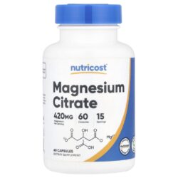 Nutricost Citrato de Magnésio 60 Cápsulas (105 mg por Cápsula)