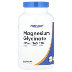 Nutricost Glicinato de Magnésio 360 Cápsulas (70 mg por Cápsula)