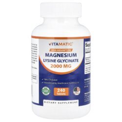 Vitamatic Glicinato de Lisina de Magnésio 240 Comprimidos (1.000 mg por Comprimido)