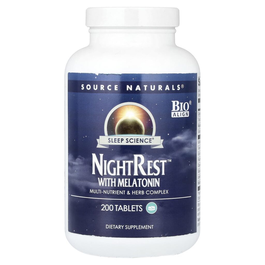 Source Naturals Sleep Science® NightRest™ com Melatonina 200 Comprimidos