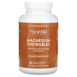 BrainMD Comprimidos Mastigáveis de Magnésio Cítricos 150 mg 60 Comprimidos Veganos