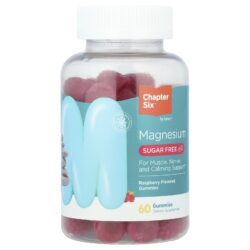 Chapter Six Gomas de Magnésio Sem Açúcar Framboesa 60 Gomas (100 mg por Goma)
