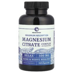 Nobi Nutrition Complexo de Citrato de Magnésio com Óxido de Magnésio 500 mg 120 Cápsulas