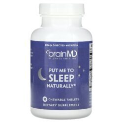 BrainMD Coloque-me para Dormir Naturalmente 90 Comprimidos Mastigáveis