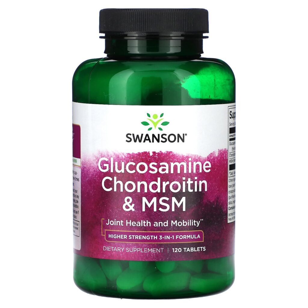 Swanson Glicosamina Condroitina e MSM 120 Comprimidos
