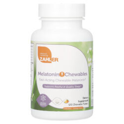 Zahler Comprimidos Mastigáveis de Melatonina Laranja 5 mg 120 Comprimidos Mastigáveis