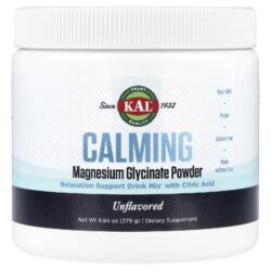KAL Glicinato de Magnésio Calmante em Pó Sem Sabor 279 g (984 oz)
