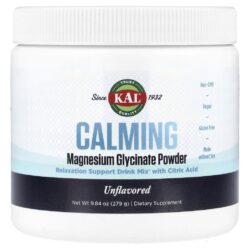 KAL Glicinato de Magnésio Calmante em Pó Sem Sabor 279 g (984 oz)