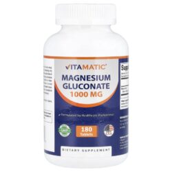 Vitamatic Gliconato de Magnésio 1.000 mg 180 Comprimidos