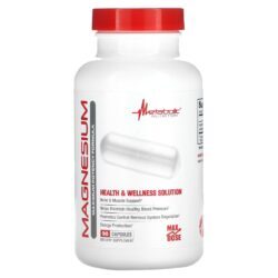 Metabolic Nutrition Magnésio Fórmula de Potência Máxima 650 mg 90 Cápsulas