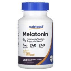 Nutricost Melatonina Frutos Silvestres 5 mg 240 Comprimidos