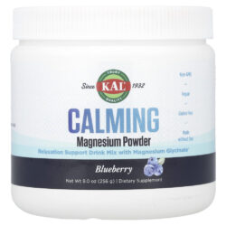 KAL Magnésio Calmante em Pó Mirtilo 256 g (9 oz)
