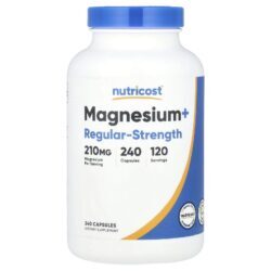Nutricost Magnésio+ Potência Regular 240 Cápsulas (105 mg por Cápsula)