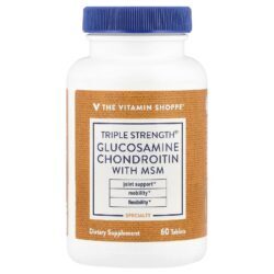 The Vitamin Shoppe Glicosamina e Condroitina de Dosagem Tripla com MSM 60 Comprimidos