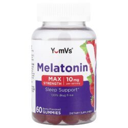 YumVs Gomas de Melatonina Potência Máxima Fruto Silvestre 60 Gomas (5 mg por Goma)