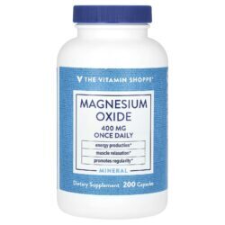 The Vitamin Shoppe Óxido de Magnésio 400 mg 200 Cápsulas