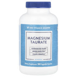 The Vitamin Shoppe Taurato de Magnésio 180 Cápsulas Vegetais (625 mg por Cápsula)