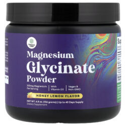 Natures Craft Glicinato de Magnésio em Pó com Vitamina D3 Mel e Limão 136 g (48 oz)
