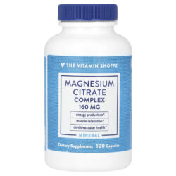 The Vitamin Shoppe Complexo de Citrato de Magnésio 160 mg 100 Comprimidos