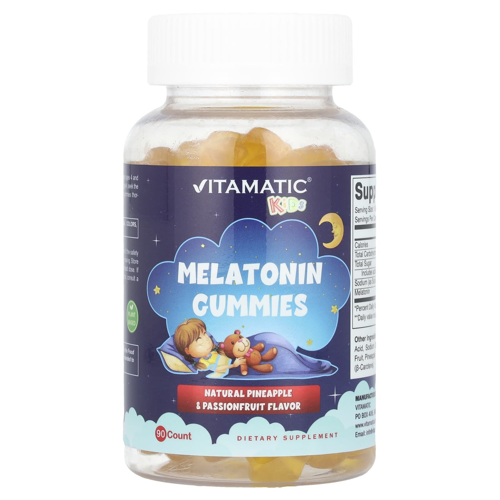 Comprar Vitamatic Infantil Gomas de Melatonina Abacaxi e Maracujá 90 ...