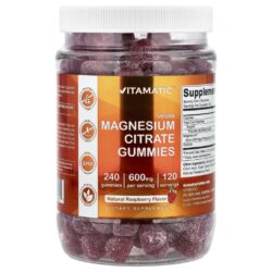 Vitamatic Gomas de Citrato de Magnésio Framboesa Natural 240 Gomas (300 mg por Goma)