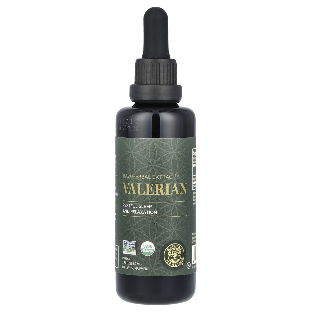 Global Healing Extrato de Ervas Cruas Valeriana 592 ml (2 fl oz)