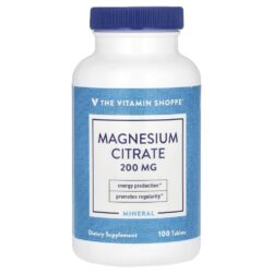 The Vitamin Shoppe Citrato de Magnésio 200 mg 100 Comprimidos