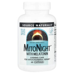 Source Naturals MitoNight™ com Melatonina 60 Cápsulas