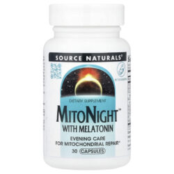 Source Naturals MitoNight™ com Melatonina 30 Cápsulas