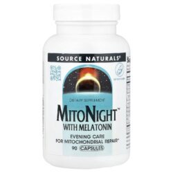Source Naturals MitoNight™ com Melatonina 90 Cápsulas
