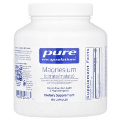 Pure Encapsulations Magnésio (Citrato/Malato) 180 Cápsulas