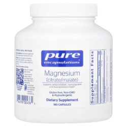 Pure Encapsulations Magnésio (Citrato/Malato) 180 Cápsulas