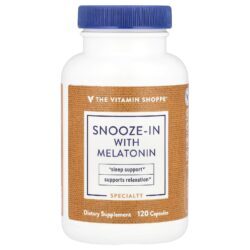 The Vitamin Shoppe Snooze-In com Melatonina 120 Cápsulas