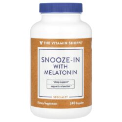 The Vitamin Shoppe Snooze-In com Melatonina 240 Cápsulas
