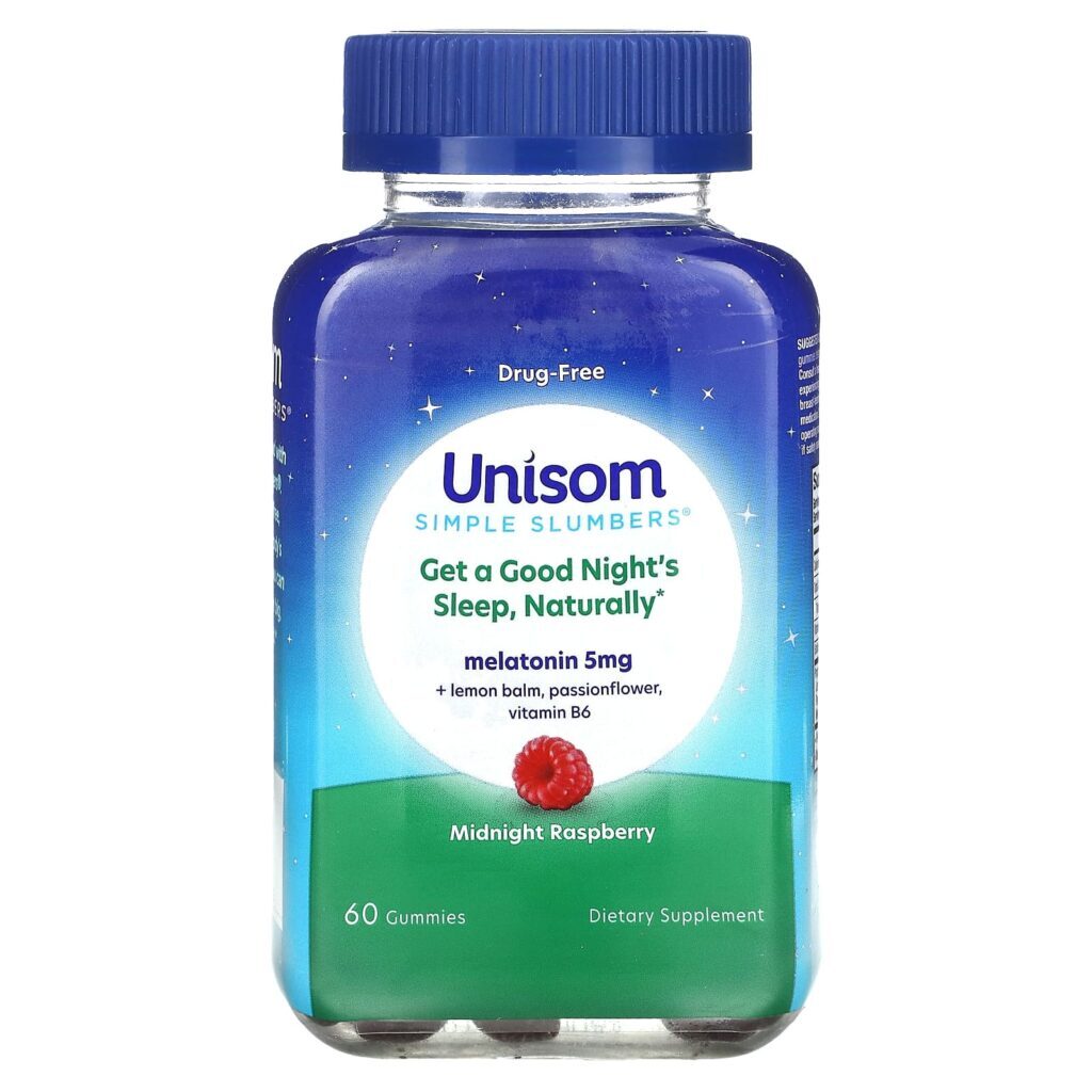 Unisom Simple Slumbers Framboesa à Meia-Noite 60 Gomas
