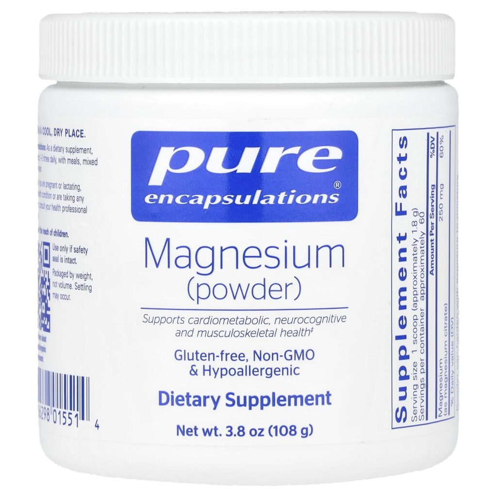 Pure Encapsulations Magnésio em Pó 108 g (38 oz)