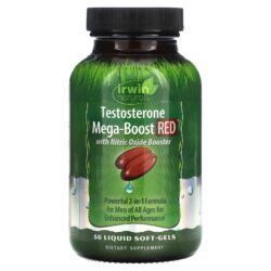 Irwin Naturals Mega-Reforço de Testosterona Vermelho 56 Cápsulas Softgel Líquidas