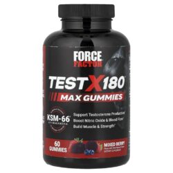 Force Factor Test X180® Max Gomas Frutos Silvestres Mistos 60 Gomas