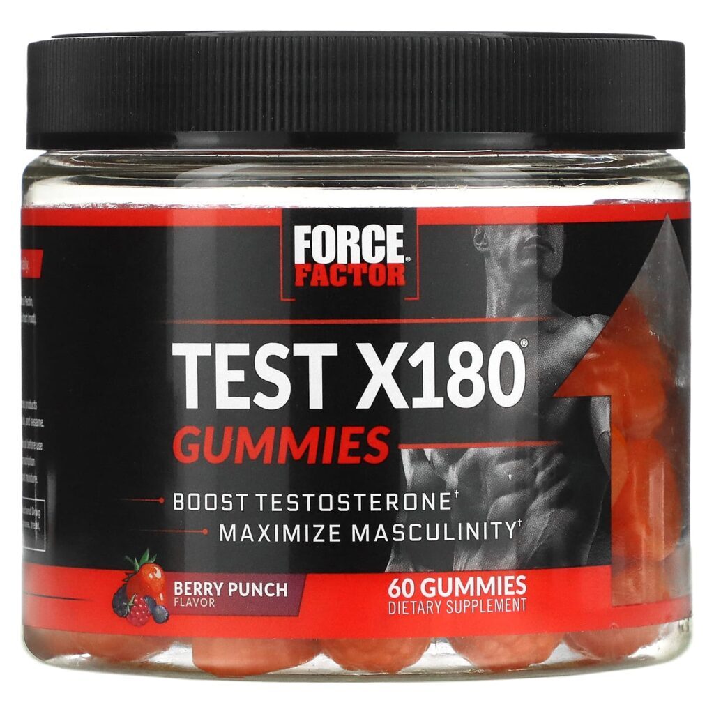 Force Factor Gomas Test X180® Ponche de Frutos Silvestres 60 Gomas