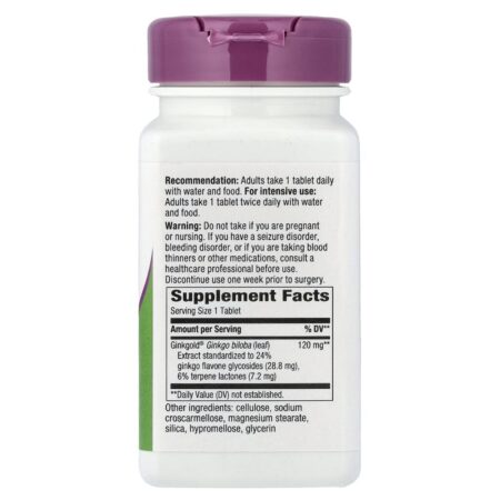 Natures Way Ginkgold® Max 120 mg 60 Comprimidos — foto 2 Natures Way Ginkgold® Max 120 mg 60 Comprimidos — foto 2