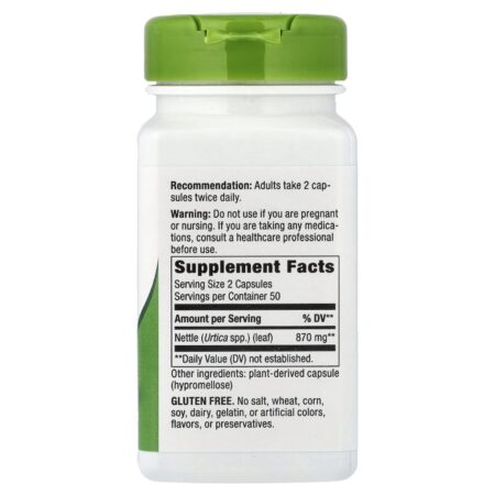 Natures Way Folha de Urtiga 100 Cápsulas Veganas (435 mg por cápsula) — foto 2
