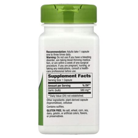 Natures Way Bulbo de Alho 580 mg 100 Cápsulas Veganas - Imagem 2