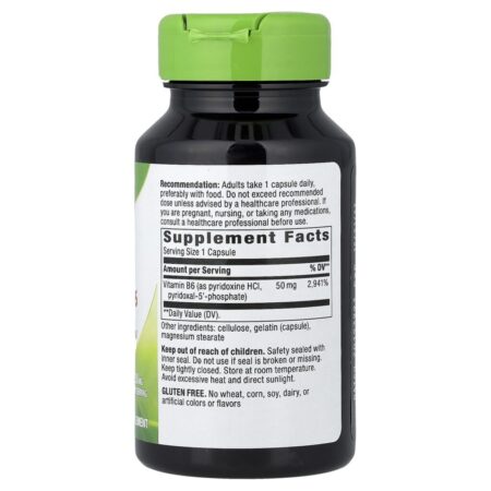Natures Way Vitamina B6 50 mg 100 Cápsulas - Imagem 2