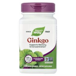 Natures Way Ginkgo Extrato Padronizado 120 Cápsulas Veganas
