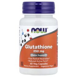 NOW Foods Glutationa 250 mg 60 Cápsulas Vegetais